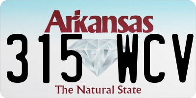 AR license plate 315WCV