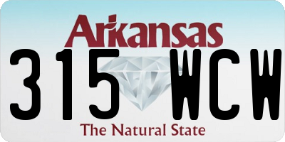AR license plate 315WCW