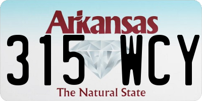 AR license plate 315WCY