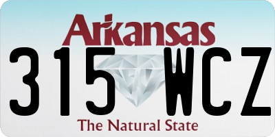 AR license plate 315WCZ