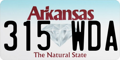AR license plate 315WDA