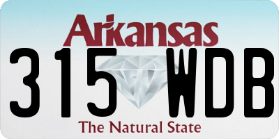 AR license plate 315WDB