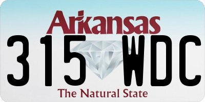 AR license plate 315WDC