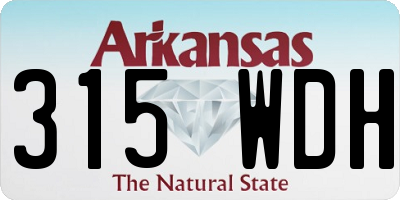 AR license plate 315WDH