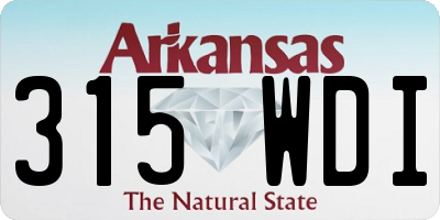 AR license plate 315WDI