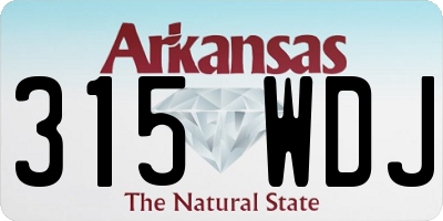 AR license plate 315WDJ