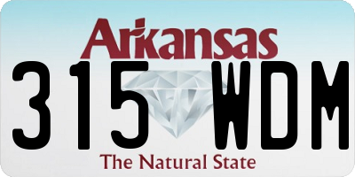 AR license plate 315WDM