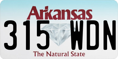 AR license plate 315WDN