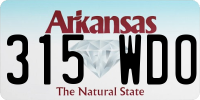 AR license plate 315WDO
