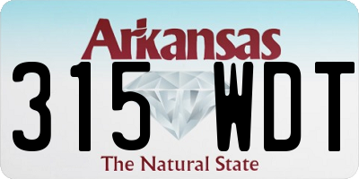AR license plate 315WDT