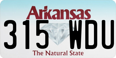 AR license plate 315WDU