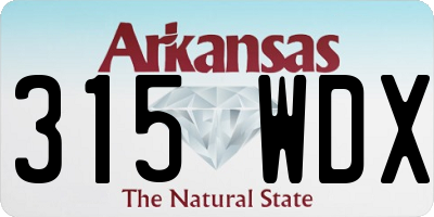 AR license plate 315WDX