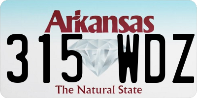 AR license plate 315WDZ