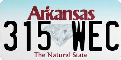 AR license plate 315WEC