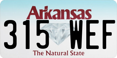 AR license plate 315WEF