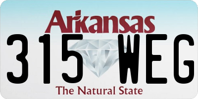 AR license plate 315WEG