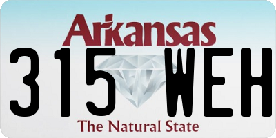AR license plate 315WEH