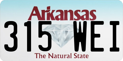 AR license plate 315WEI