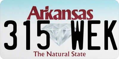 AR license plate 315WEK