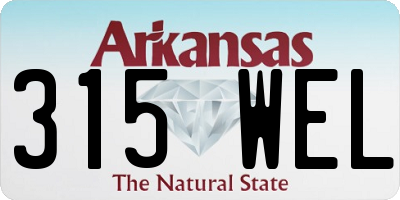 AR license plate 315WEL