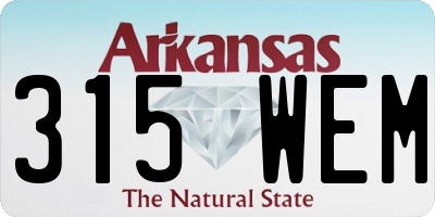 AR license plate 315WEM