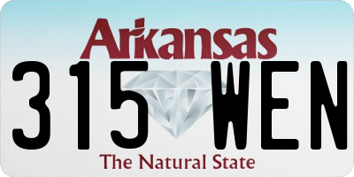 AR license plate 315WEN