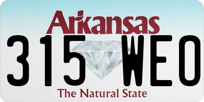 AR license plate 315WEO
