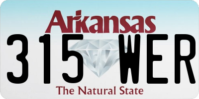 AR license plate 315WER