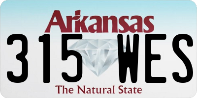 AR license plate 315WES