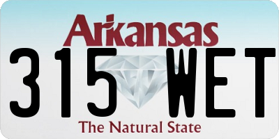 AR license plate 315WET