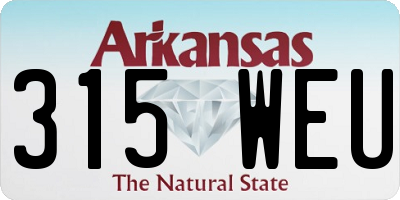 AR license plate 315WEU