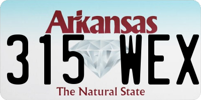 AR license plate 315WEX
