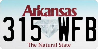 AR license plate 315WFB
