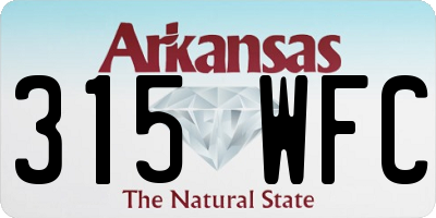 AR license plate 315WFC