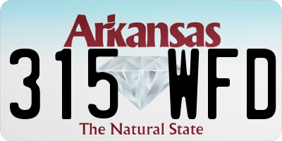 AR license plate 315WFD