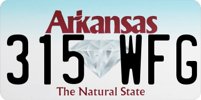 AR license plate 315WFG