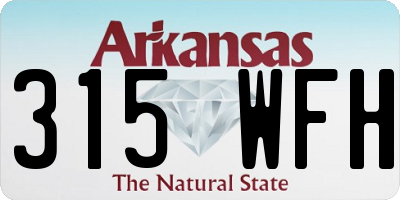 AR license plate 315WFH