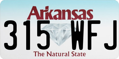 AR license plate 315WFJ