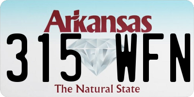 AR license plate 315WFN