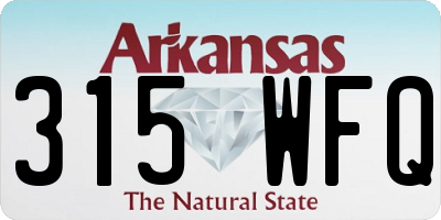 AR license plate 315WFQ