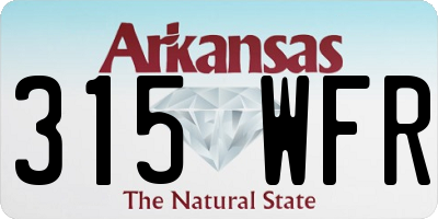 AR license plate 315WFR