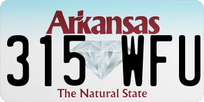 AR license plate 315WFU