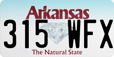AR license plate 315WFX
