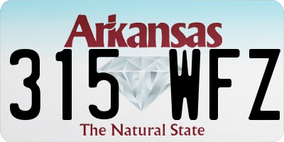 AR license plate 315WFZ