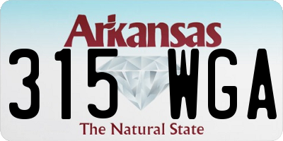AR license plate 315WGA