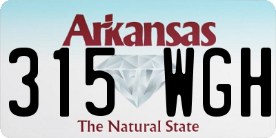 AR license plate 315WGH