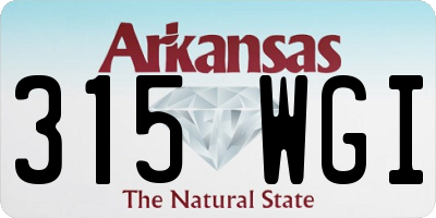 AR license plate 315WGI