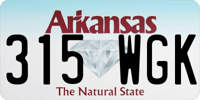 AR license plate 315WGK
