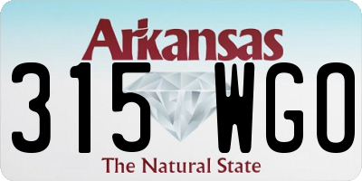 AR license plate 315WGO
