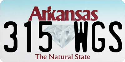AR license plate 315WGS